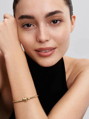 Heart Clasp Snake Chain Bracelet 14k gold plating
