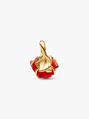 Disney Beauty and the Beast Enchanted Rose Dangle Charm 14k gold plating