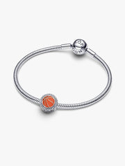 Engravable Basketball Charm Sterling silver