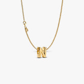 Letter N Charm Necklace 2 Quantity