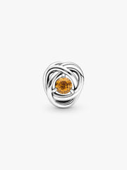 November Honey Eternity Circle Charm Sterling silver
