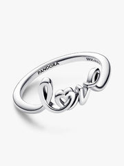 Handwritten Love Ring Sterling silver