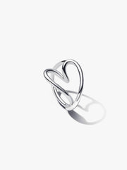 Organically Shaped Heart Ring Sterling silver