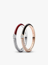 Pandora ME Pavé Red and Black Ring Set 2 Quantity