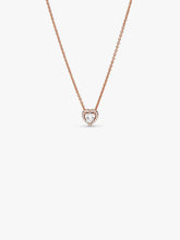 Sparkling Heart Collier Necklace 14k rose gold plating