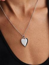 Engravable Openable Heart Tag Pendant Sterling silver