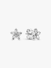 FINAL SALE - Sparkling Snowflake Stud Earrings Sterling silver