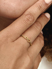 Infinity Knot Ring 14k gold plating