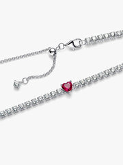 Halo Heart Choker Sterling silver