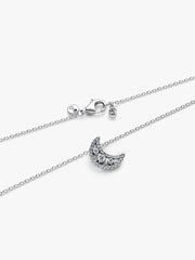 Crescent Moon Pendant Necklace Sterling silver
