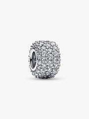 Sparkling Pavé Triple-row Charm Sterling silver