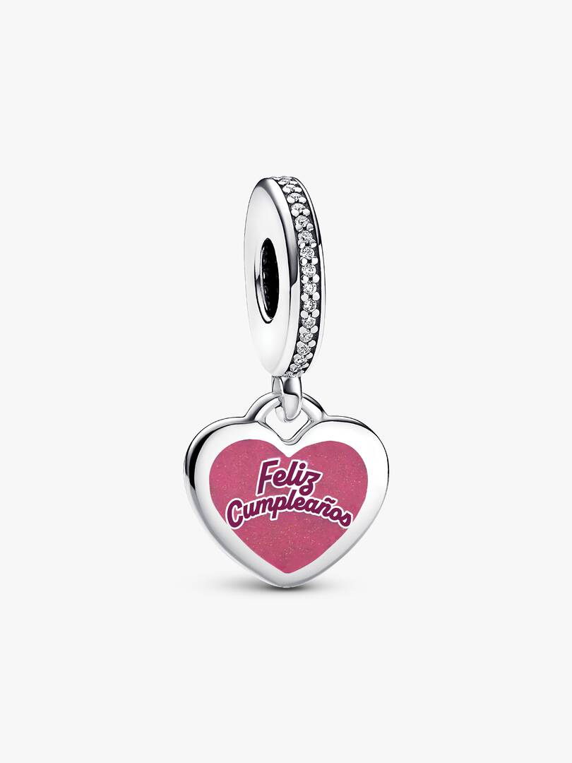 Feliz Cumpleanos Dangle Charm Sterling silver