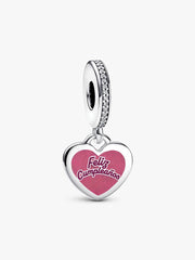 Feliz Cumpleanos Dangle Charm Sterling silver