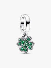 Four Leaf Clover Dangle Charm Sterling silver