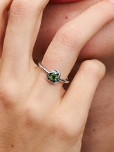 August Birthstone Eternity Circle Ring Sterling silver