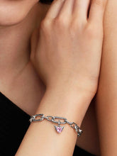 Winged Heart Mini Dangle Charm Sterling silver