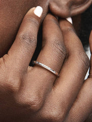 FINAL SALE - Simple Sparkling Band Ring Sterling silver