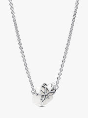 FINAL SALE - White Rose in Bloom Collier Necklace Sterling silver