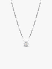 Pandora Era Bezel Sterling Silver Lab-grown Diamond Pendant Necklace 0.15 ct TW, Sterling silver