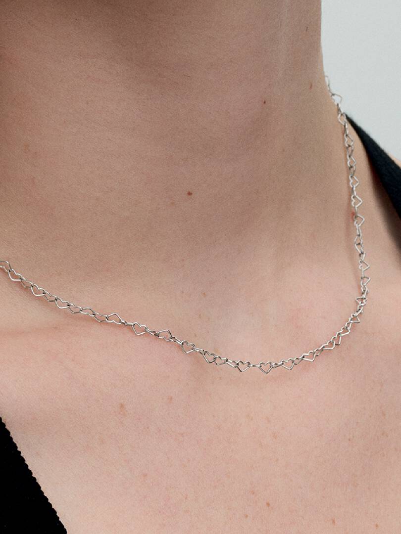 Linked Hearts Collier Necklace Sterling silver