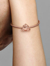 Disney Cinderella Sparkling Carriage Charm 14k rose gold plating