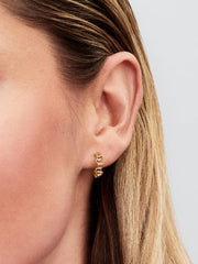 Pandora Era Linked Hearts Hoop Earrings 14k gold