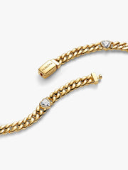 Heart Cuban Chain Bracelet 14k gold plating