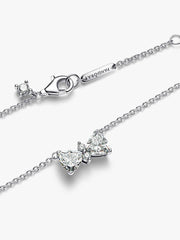 Sparkling Bow Necklace Sterling silver