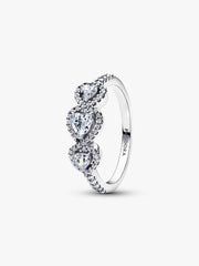 Halo Heart Trilogy Ring Sterling silver