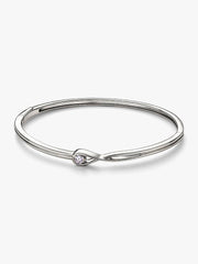 FINAL SALE - Pandora Infinite 14k White Gold Lab-grown Diamond Bangle 0.25 ct TW, 14k white gold