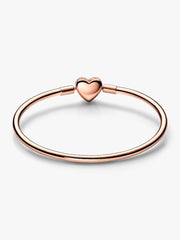 FINAL SALE - Pandora Moments Heart & Butterfly Bangle 14k rose gold plating