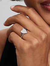 Engravable Heart Ring Sterling silver