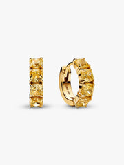 Yellow Hoop Earrings 14k gold plating