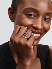 Organically Shaped Heart Ring Sterling silver