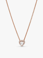 Elevated Heart Necklace & Earrings Set 2 Quantity