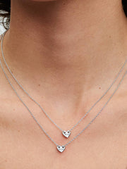 FINAL SALE - Forever & Always Splittable Heart Collier Necklaces Sterling silver
