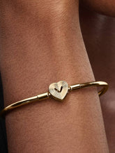 FINAL SALE - Radiating Heart Clasp Bangle 14k gold plating