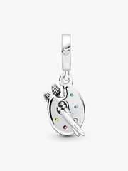 Artist's Palette Dangle Charm Sterling silver