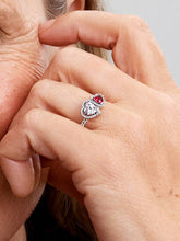 Halo Hearts Ring Sterling silver