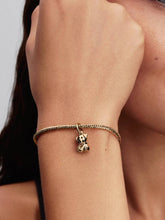 Labrador Puppy Dog Dangle Charm 14k gold plating