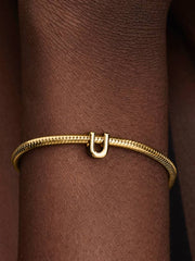 Letter U Alphabet Charm 14k gold plating