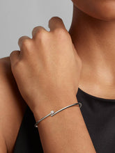 FINAL SALE - Pandora Nova 14k White Gold Lab-grown Diamond Open Bangle 0.25 ct TW, 14k white gold