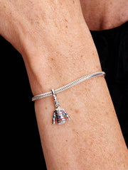 Christmas Sweater Dangle Charm Sterling silver