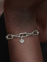 Sparkling Shell Mini Dangle Charm Sterling silver