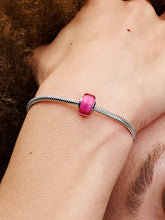 Pink Mini Murano Glass Charm Sterling silver