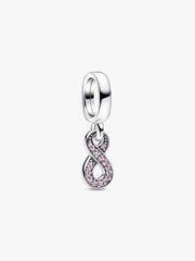 Sparkling Infinity Dangle Charm Sterling silver