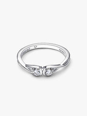 Pandora Infinite Sterling Silver Double-Facing Lab-grown Diamond Ring 0.30 ct TW, Sterling silver