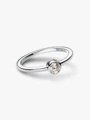 Pandora Era Bezel Sterling Silver Lab-grown Diamond Ring 0.25 ct TW, Sterling silver