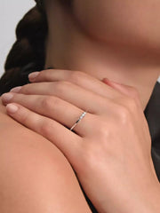 Pandora Era Lab-Grown Diamond Triple Stone Ring 0.09 ct TW, 14k white gold