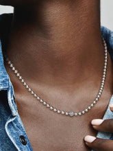 Beads & Pavé Necklace Sterling silver